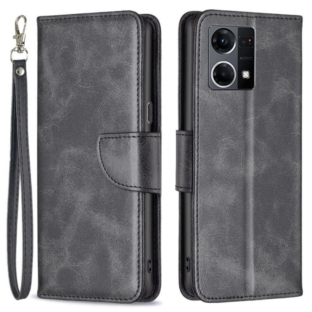 Flip Case voor Oppo Reno 7 Schuine Sluiting