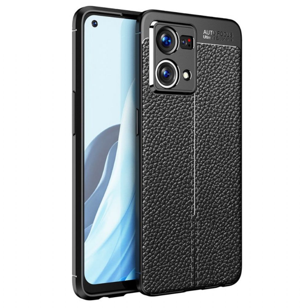 Hoesje voor Oppo Reno 7 Lichi-leereffect