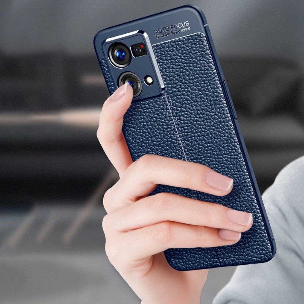 Hoesje voor Oppo Reno 7 Lichi-leereffect