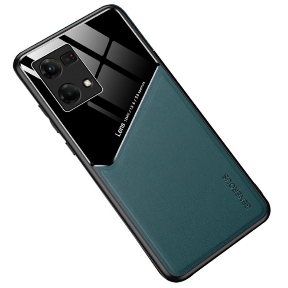 Hoesje voor Oppo Reno 7 Premium Kunstleer