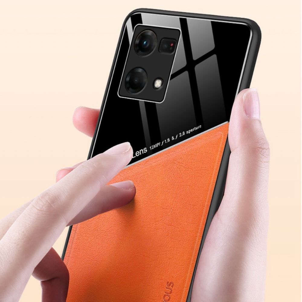 Hoesje voor Oppo Reno 7 Premium Kunstleer