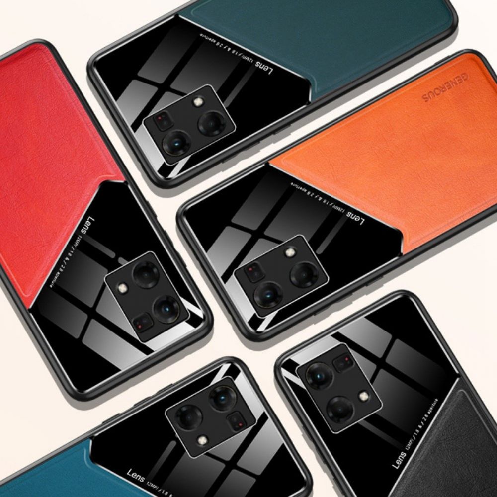 Hoesje voor Oppo Reno 7 Premium Kunstleer