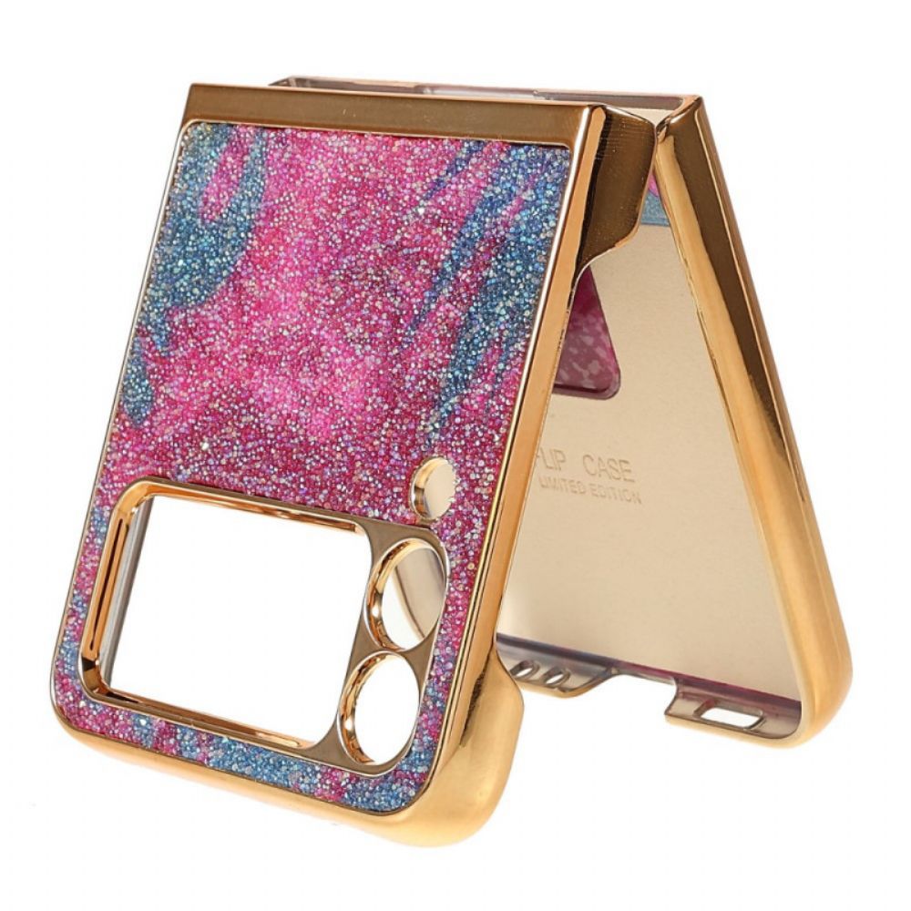 Hoesje voor Samsung Galaxy Z Flip 3 5G Folio-hoesje Fancy Stones Met Ring-ondersteuning