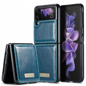 Hoesje voor Samsung Galaxy Z Flip 3 5G Folio-hoesje Gewaxte Lederen Stijl Caseme