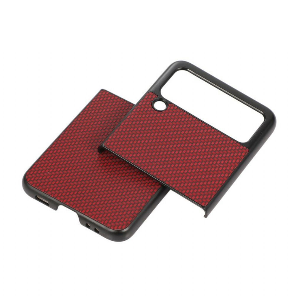 Hoesje voor Samsung Galaxy Z Flip 3 5G Folio-hoesje Koolstofvezel