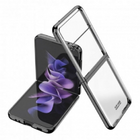 Hoesje voor Samsung Galaxy Z Flip 3 5G Folio-hoesje Metalen Stijl Randen