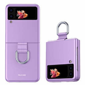 Hoesje voor Samsung Galaxy Z Flip 3 5G Folio-hoesje Skin-touch Met Ring