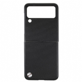 Hoesje voor Samsung Galaxy Z Flip 3 5G Folio-hoesje X-level Koolstofvezel