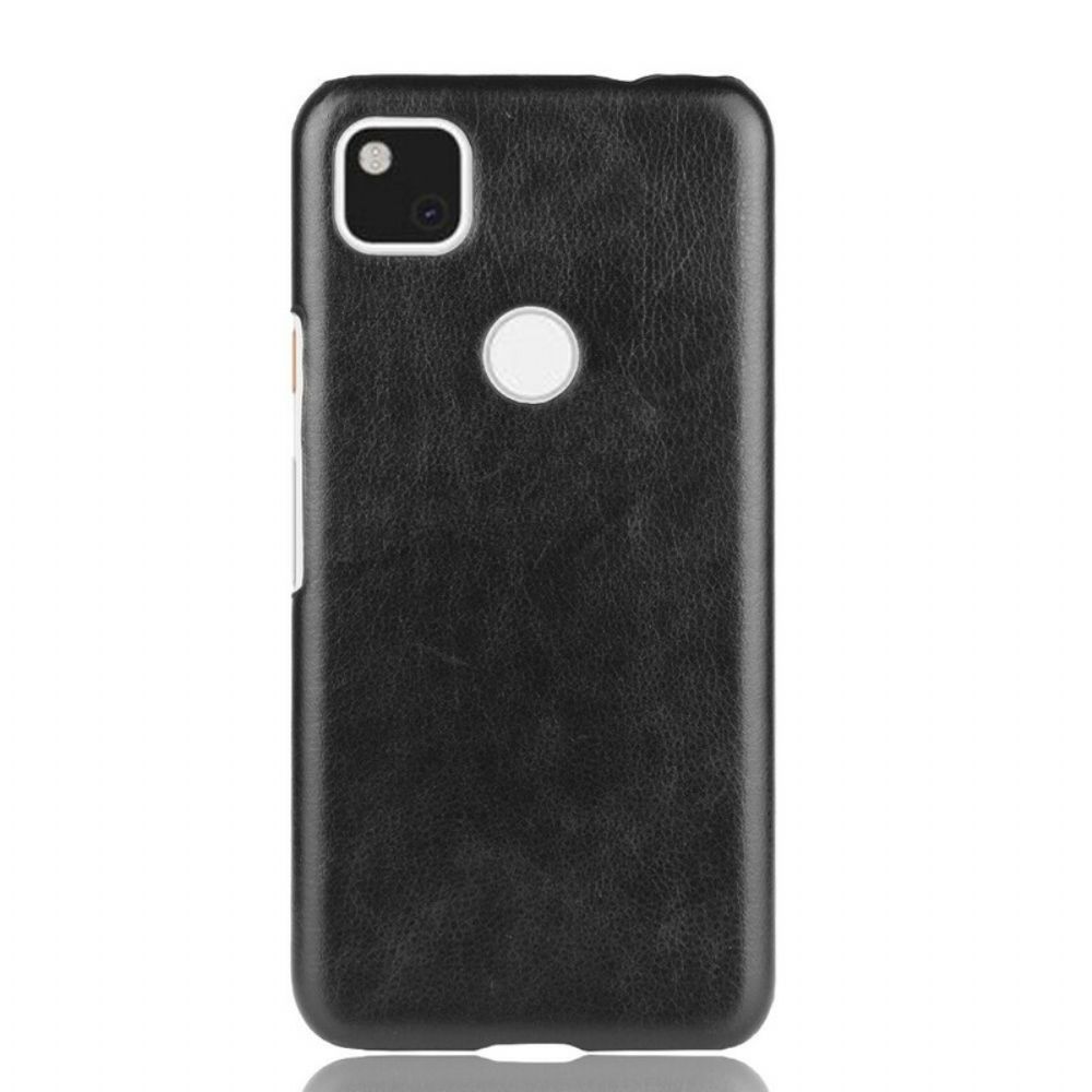 Hoesje voor Google Pixel 4a Prestaties Litchi Leder Effect