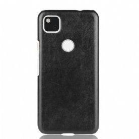 Hoesje voor Google Pixel 4a Prestaties Litchi Leder Effect