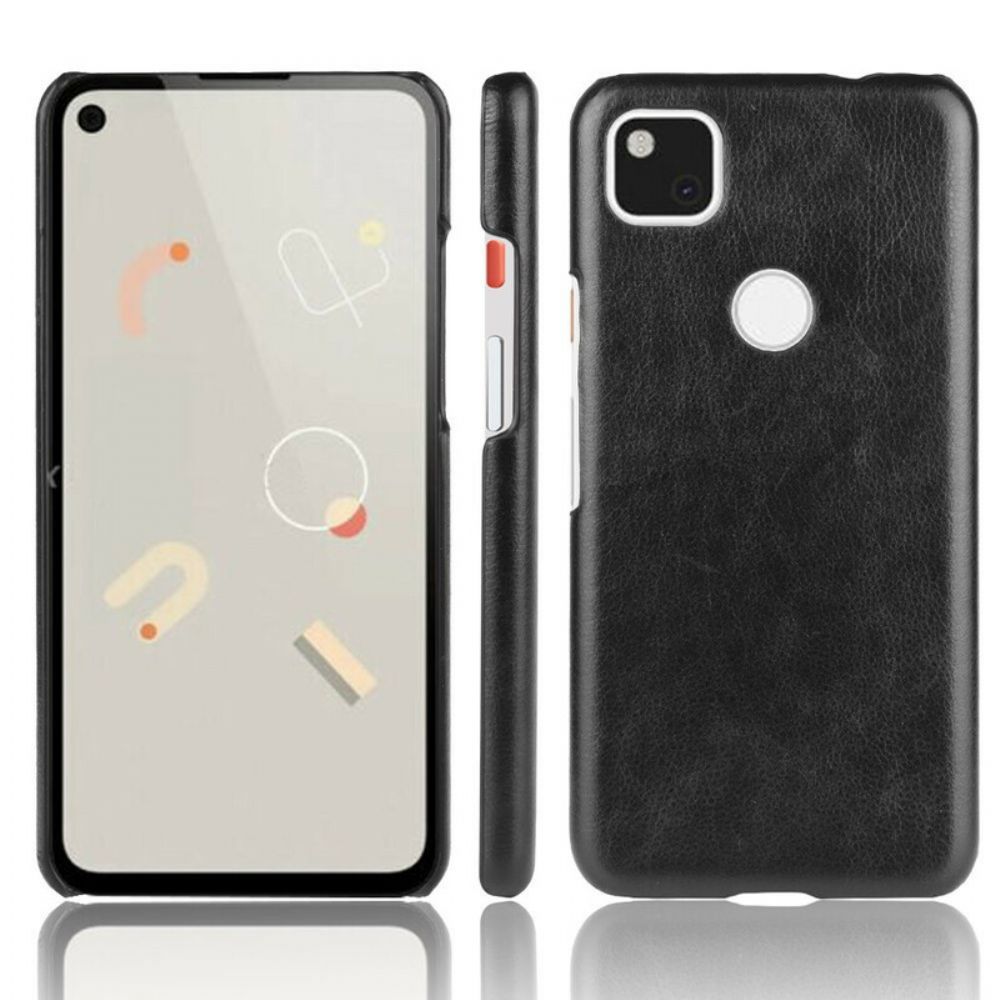 Hoesje voor Google Pixel 4a Prestaties Litchi Leder Effect