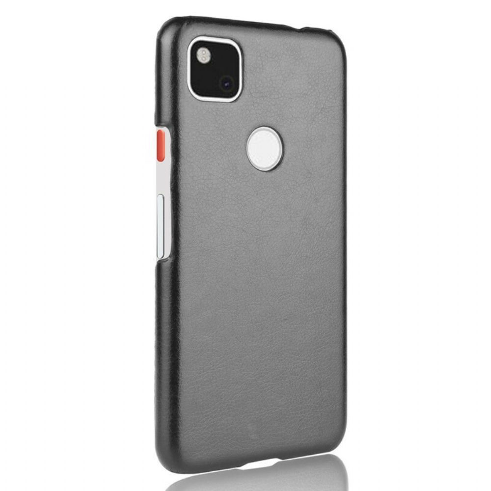 Hoesje voor Google Pixel 4a Prestaties Litchi Leder Effect