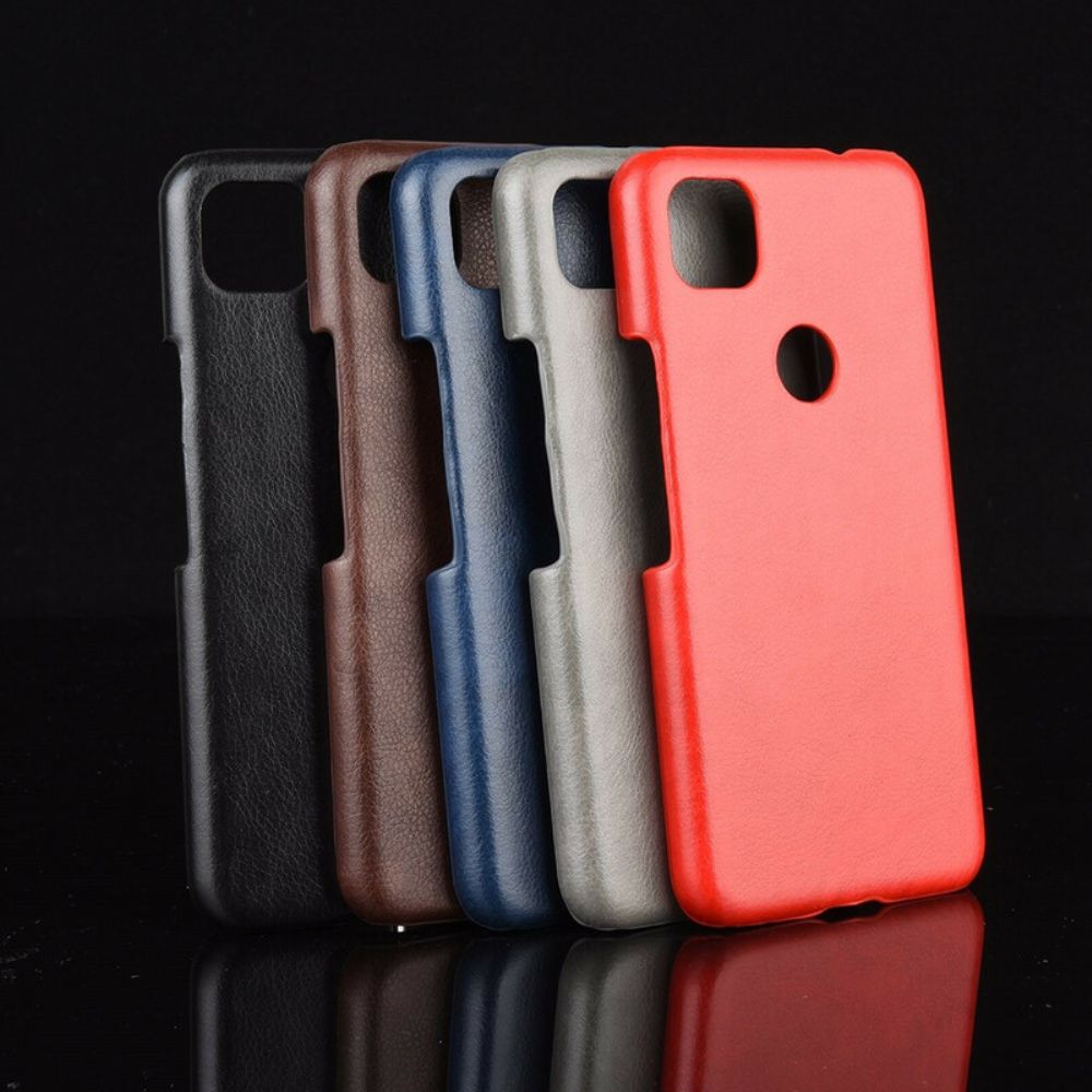 Hoesje voor Google Pixel 4a Prestaties Litchi Leder Effect