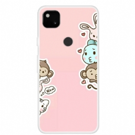 Telefoonhoesje voor Google Pixel 4a Dieren Wow