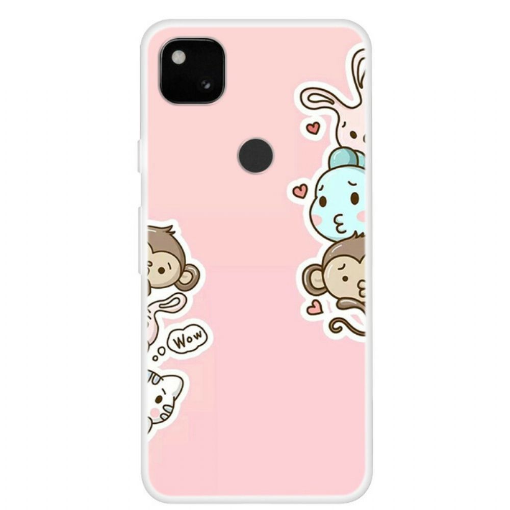 Telefoonhoesje voor Google Pixel 4a Dieren Wow