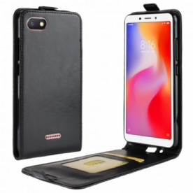 Folio-hoesje voor Xiaomi Redmi 6A Flip Case Verticaal Leereffect Met Flap