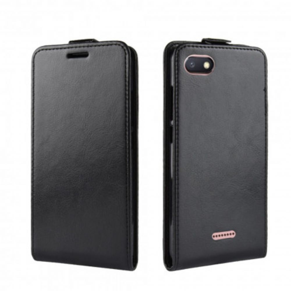 Folio-hoesje voor Xiaomi Redmi 6A Flip Case Verticaal Leereffect Met Flap