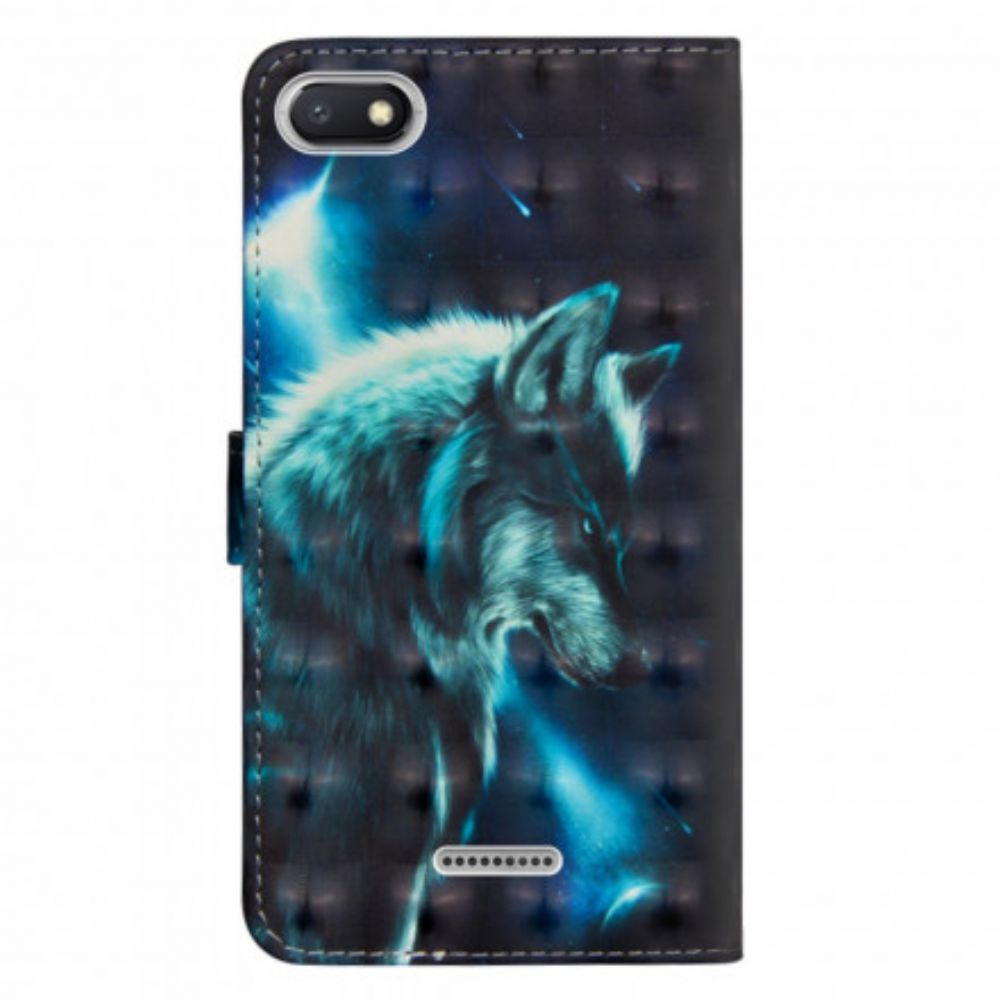 Folio-hoesje voor Xiaomi Redmi 6A Majestueuze Wolf