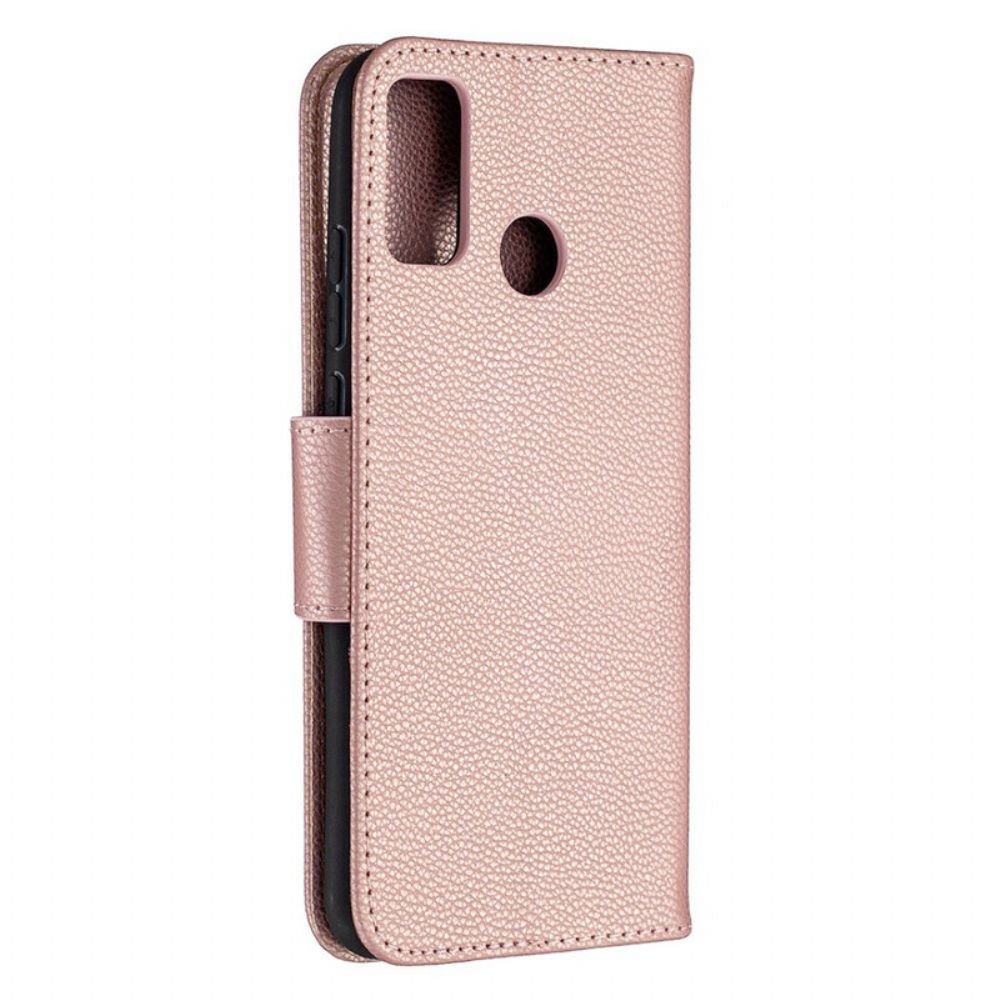 Folio-hoesje voor Honor 9X Lite Flip Case Litchi Flap Schuin