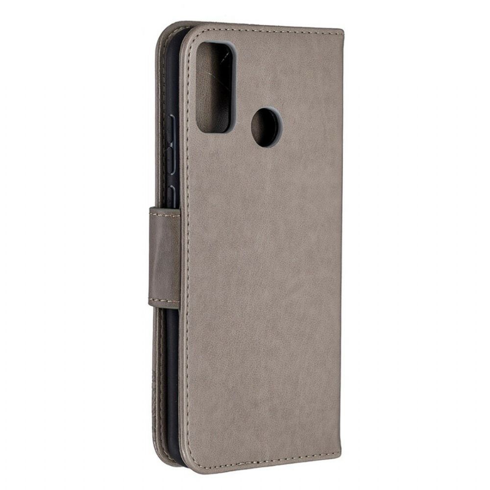 Folio-hoesje voor Honor 9X Lite Flip Case Vlinders En Schuine Klep