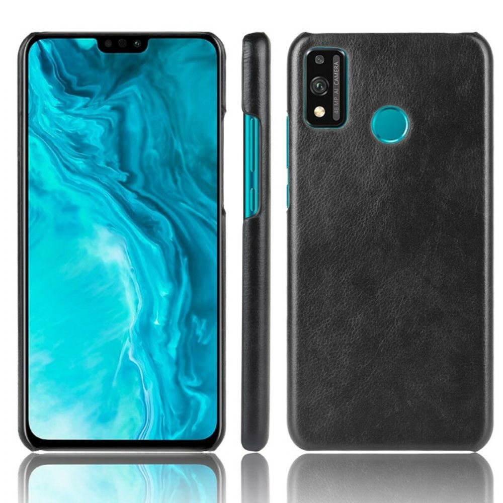 Hoesje voor Honor 9X Lite Prestaties Litchi Leder Effect