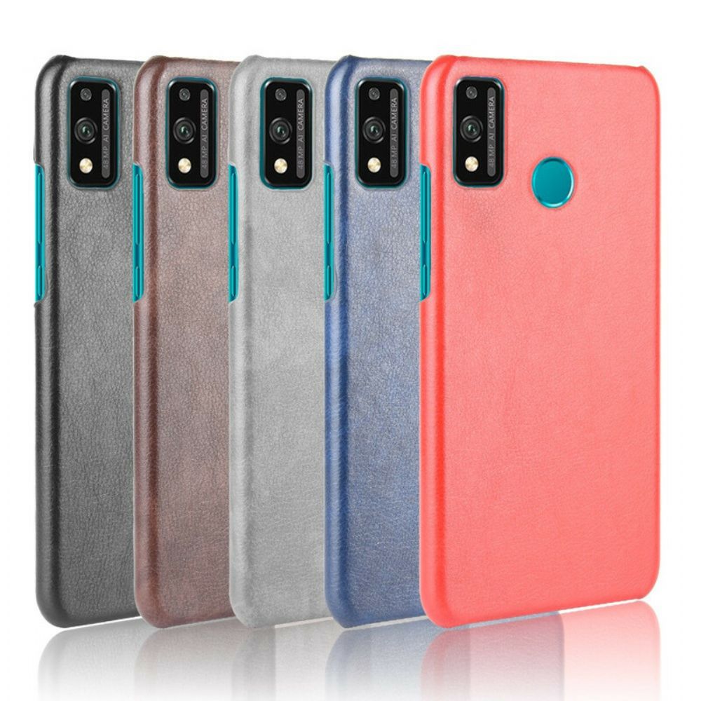 Hoesje voor Honor 9X Lite Prestaties Litchi Leder Effect