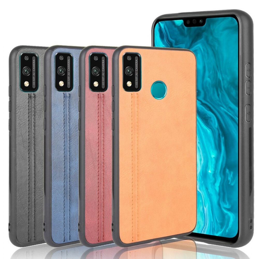 Hoesje voor Honor 9X Lite Stijl Lederen Stiksels