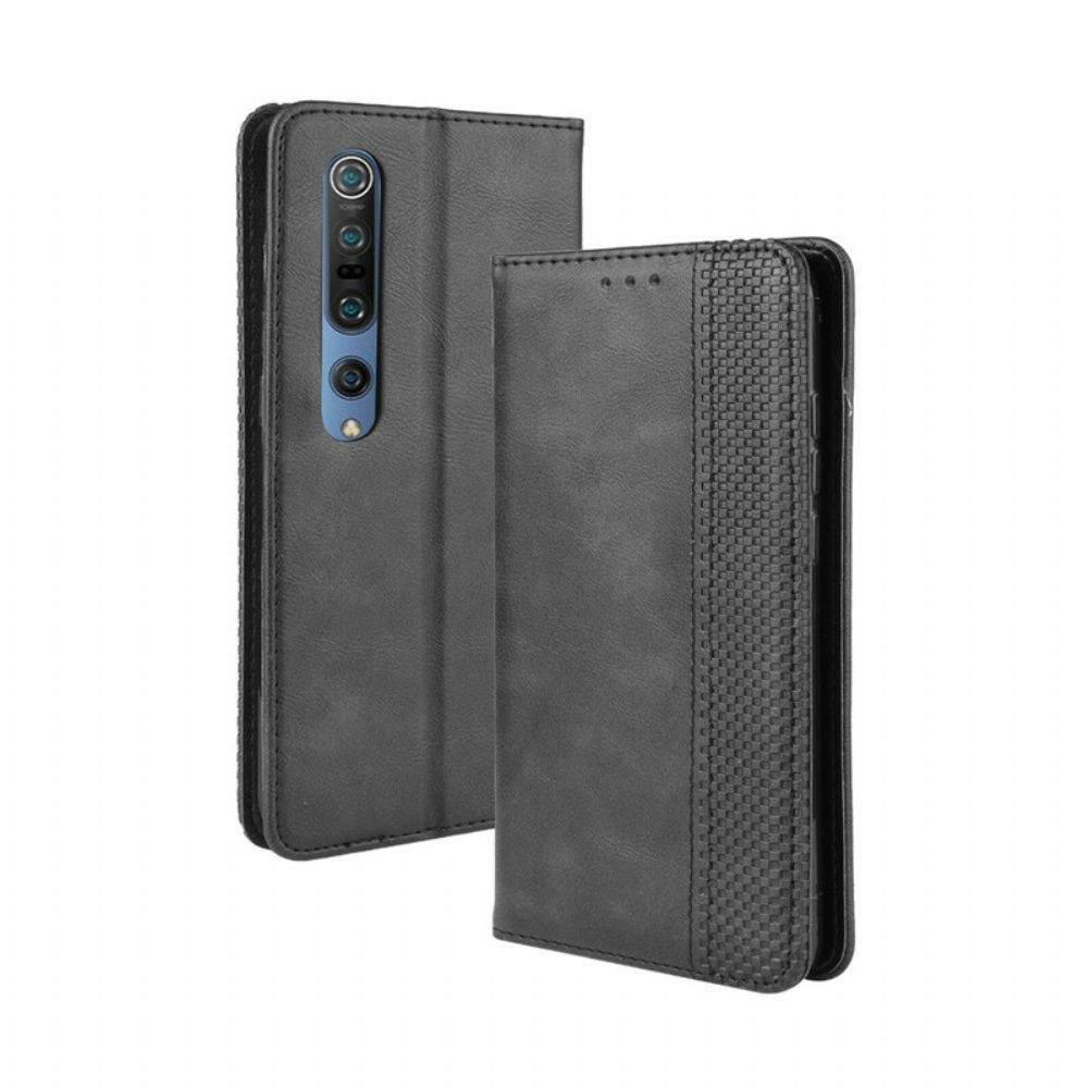 Bescherming Hoesje voor Xiaomi Mi 10 / 10 Pro Folio-hoesje Vintage Gestileerd Leereffect