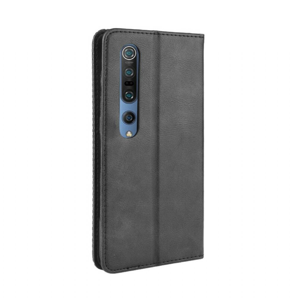 Bescherming Hoesje voor Xiaomi Mi 10 / 10 Pro Folio-hoesje Vintage Gestileerd Leereffect