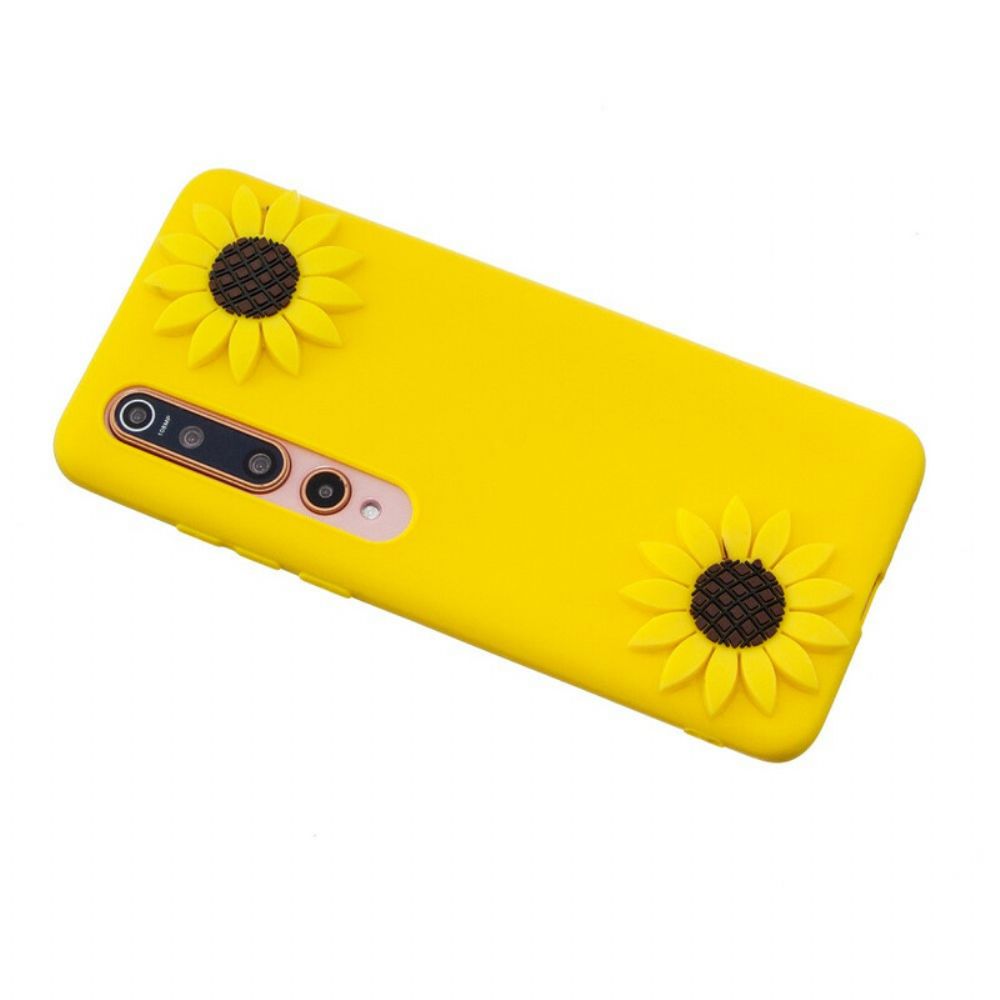 Hoesje voor Xiaomi Mi 10 / 10 Pro 3d Zonnebloemen