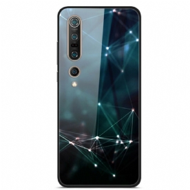 Hoesje voor Xiaomi Mi 10 / 10 Pro Abstracte Kleuren Gehard Glas