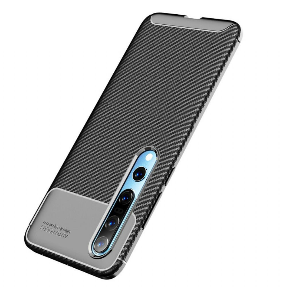 Hoesje voor Xiaomi Mi 10 / 10 Pro Flexibele Koolstofvezel