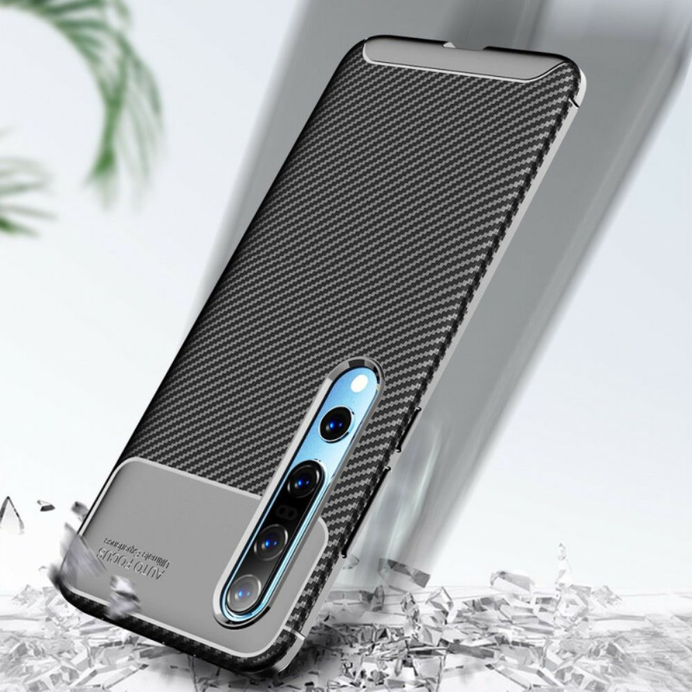 Hoesje voor Xiaomi Mi 10 / 10 Pro Flexibele Koolstofvezel