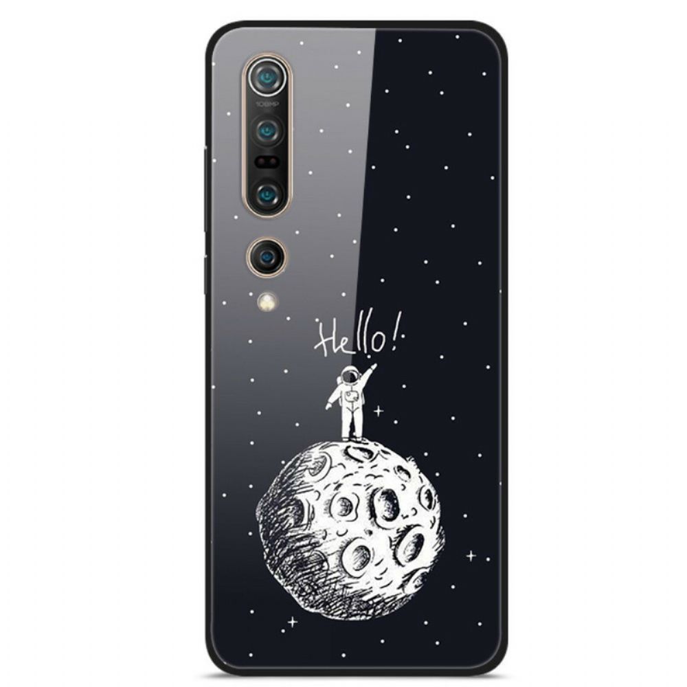 Hoesje voor Xiaomi Mi 10 / 10 Pro Hallo Maan Gehard Glas