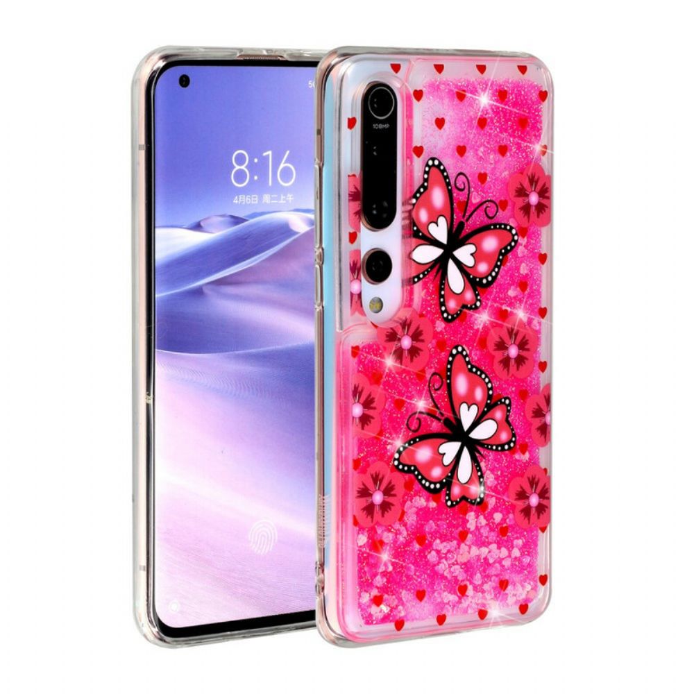 Hoesje voor Xiaomi Mi 10 / 10 Pro Vlinders Pailletten