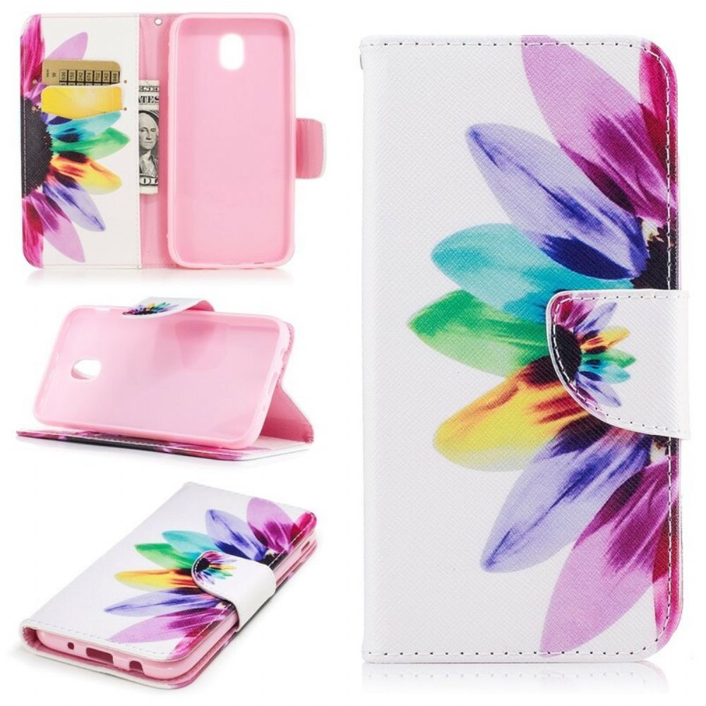 Folio-hoesje voor Samsung Galaxy J3 2017 Aquarel Bloem