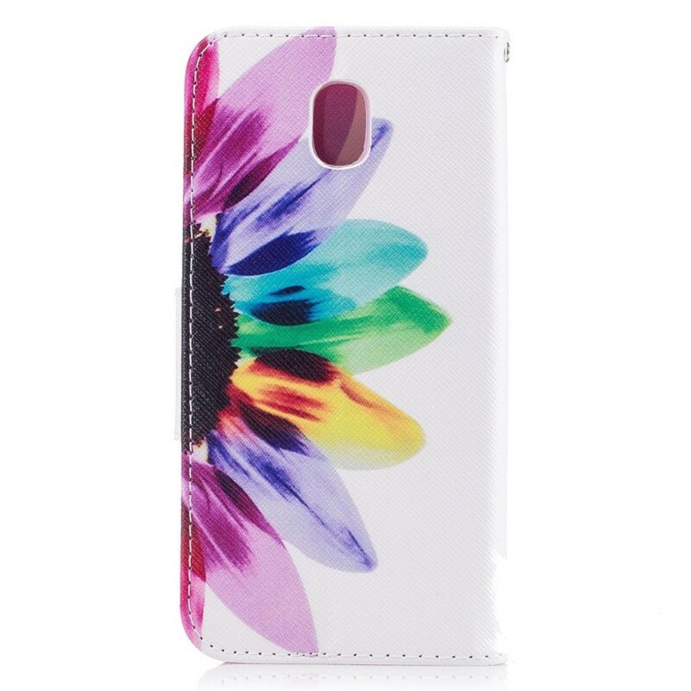 Folio-hoesje voor Samsung Galaxy J3 2017 Aquarel Bloem