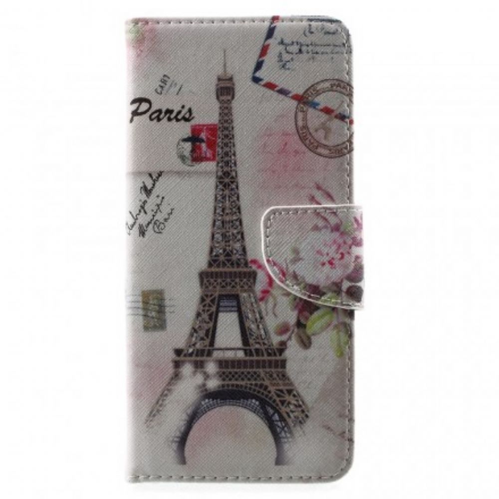 Flip Case voor Samsung Galaxy S8 Plus Retro Eiffeltoren