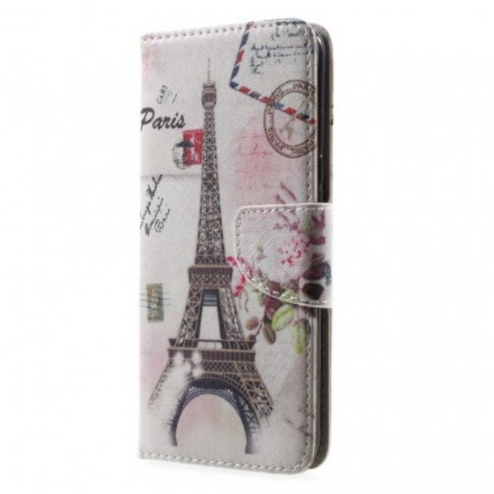 Flip Case voor Samsung Galaxy S8 Plus Retro Eiffeltoren