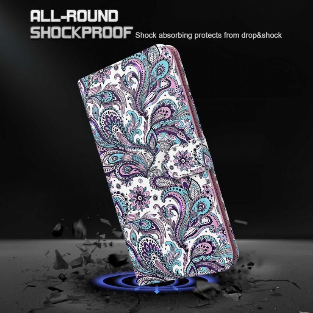 Bescherming Hoesje Samsung Galaxy S24 5g Paisleypatroon Met Bandje