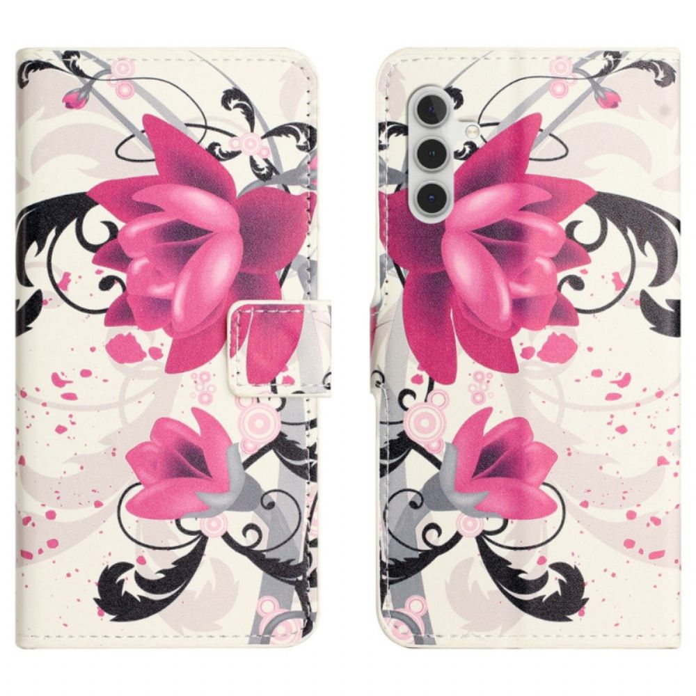 Flip Case Leren Samsung Galaxy S24 5g Lotus