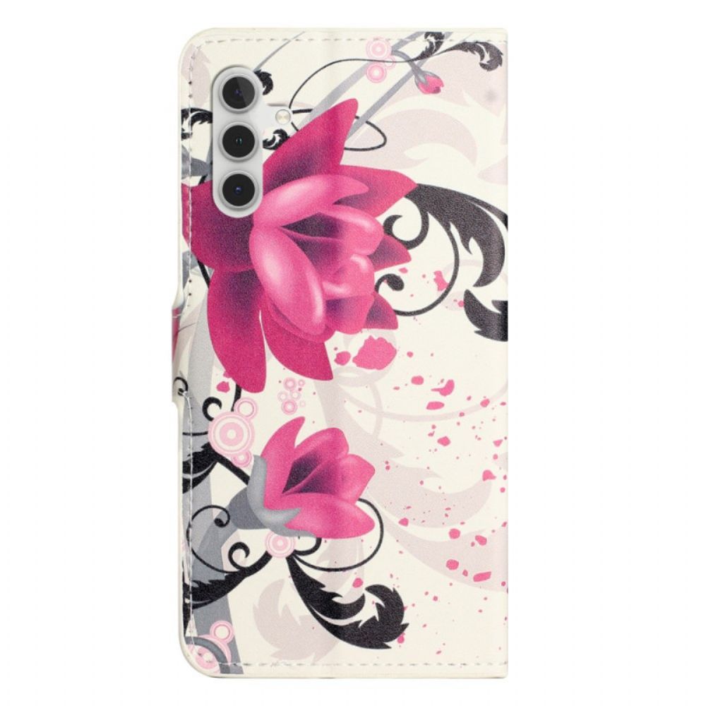 Flip Case Leren Samsung Galaxy S24 5g Lotus