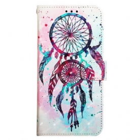 Folio-hoesje Samsung Galaxy S24 5g Dromenvanger Met Rode Aquarel