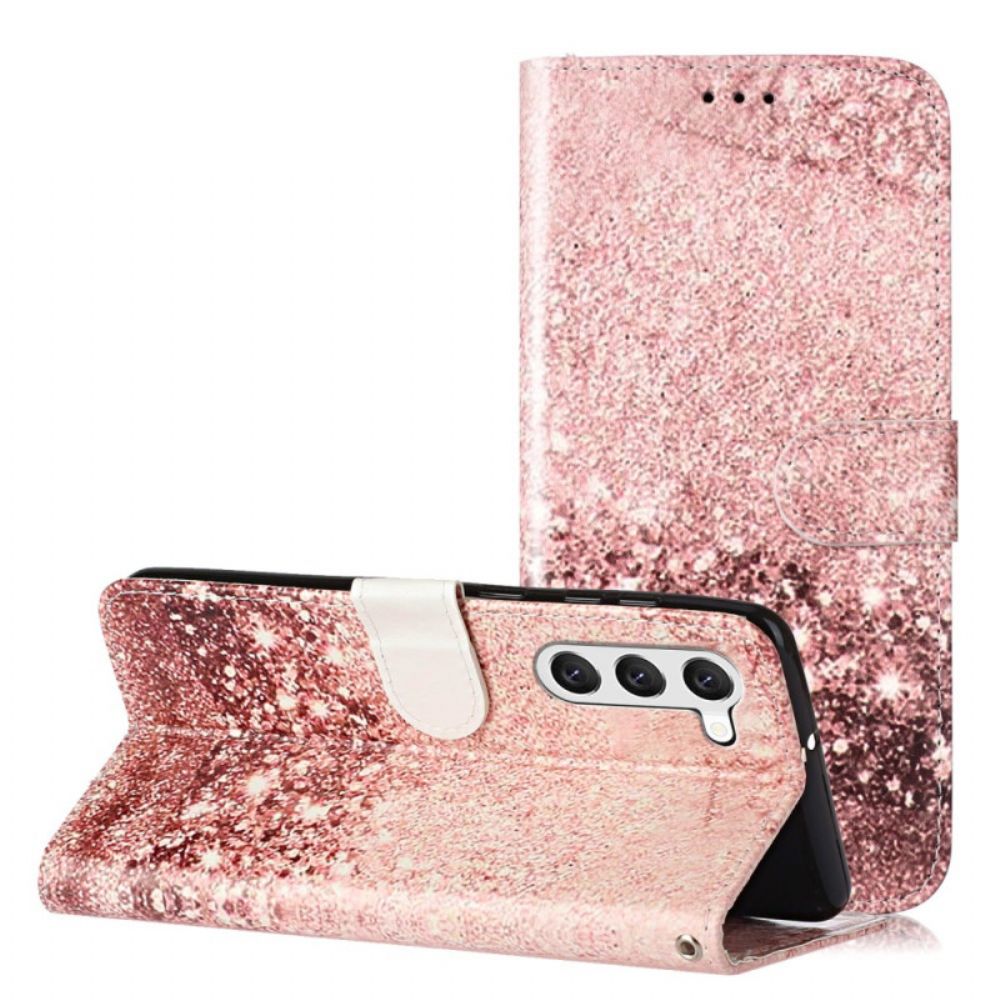 Folio-hoesje Samsung Galaxy S24 5g Telefoonhoesje Goud-rose Marmer