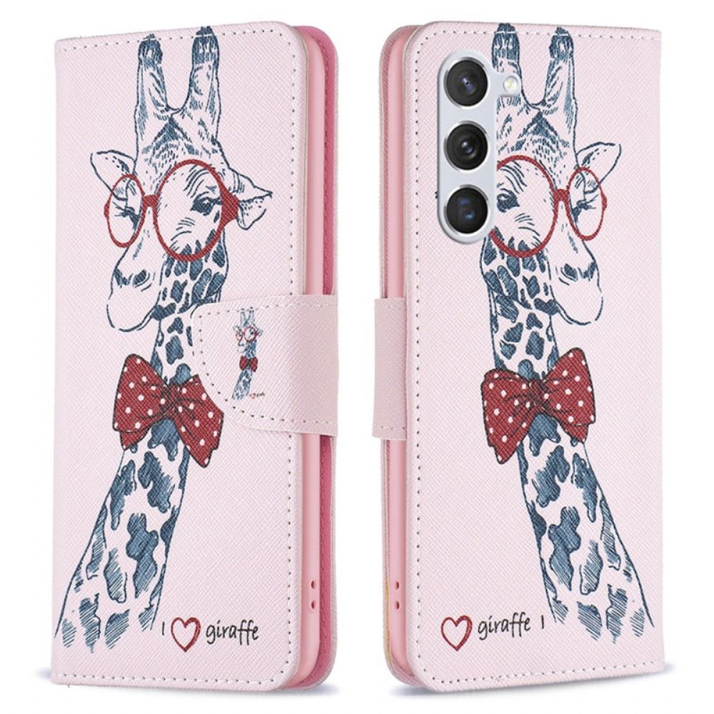 Folio-hoesje Samsung Galaxy S24 5g Telefoonhoesje Intello-giraffe