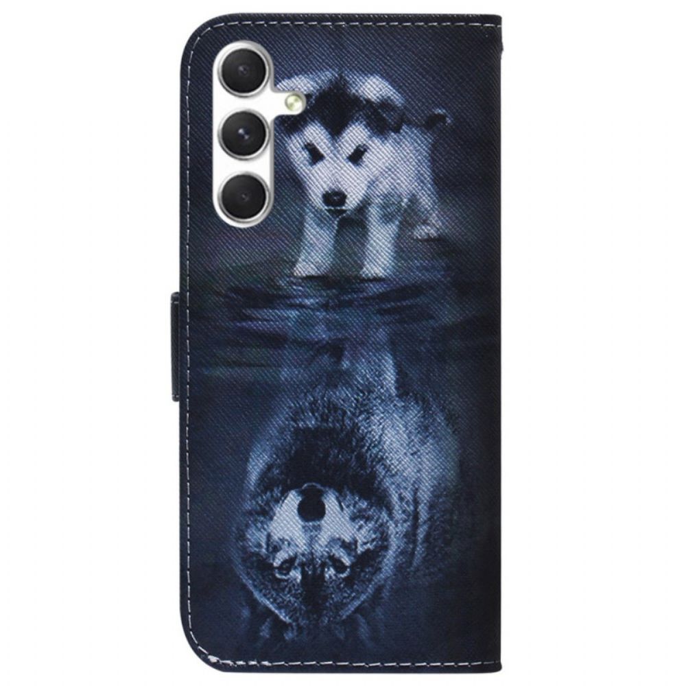 Folio-hoesje Samsung Galaxy S24 5g Telefoonhoesje Puppydroom