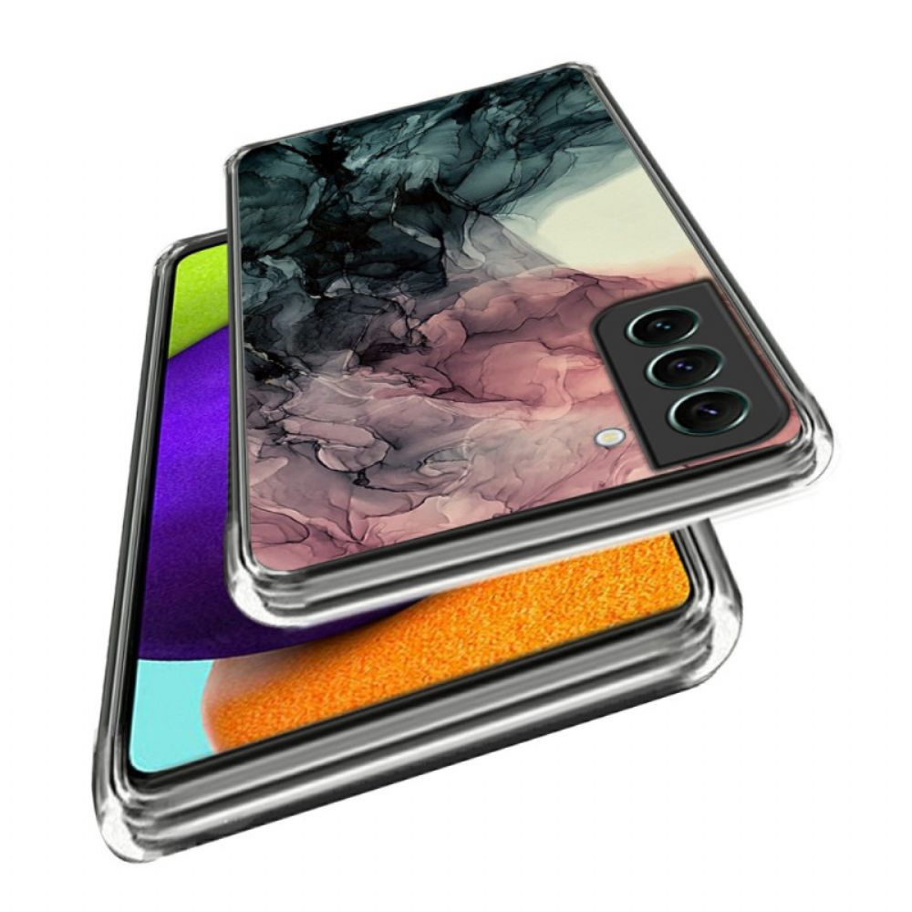 Hoesje Samsung Galaxy S24 5g Donkergrijs Abstract Marmerpatroon