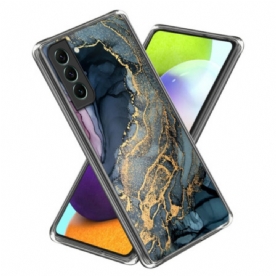 Hoesje Voor Samsung Galaxy S24 5g Gouden Abstract Marmerpatroon