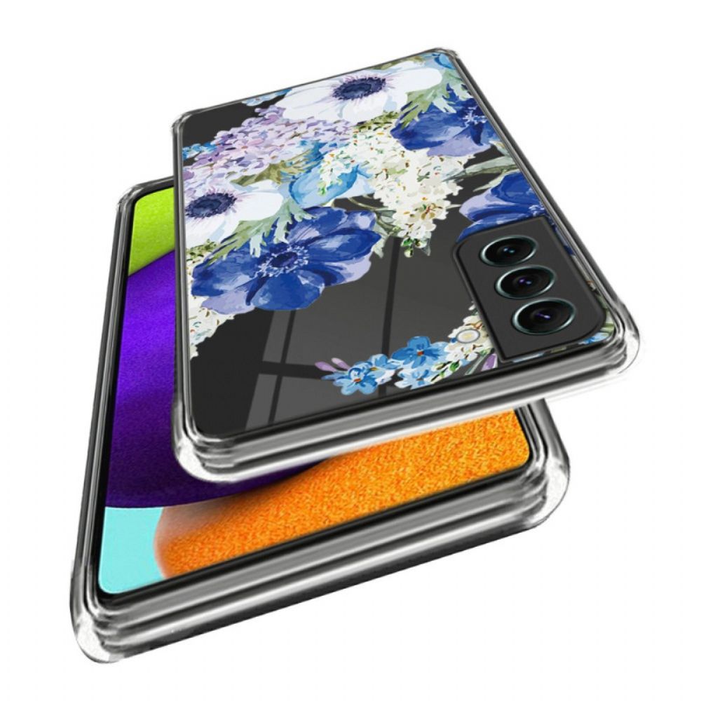 Hoesje Voor Samsung Galaxy S24 5g Transparante Bloemen