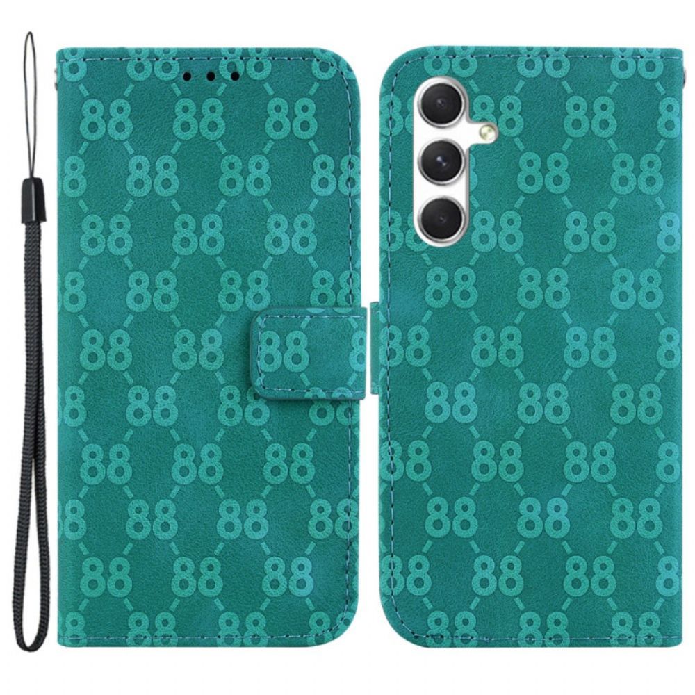 Leren Hoesje Samsung Galaxy S24 5g Uitvoering 88 Met Riem Bescherming Hoesje